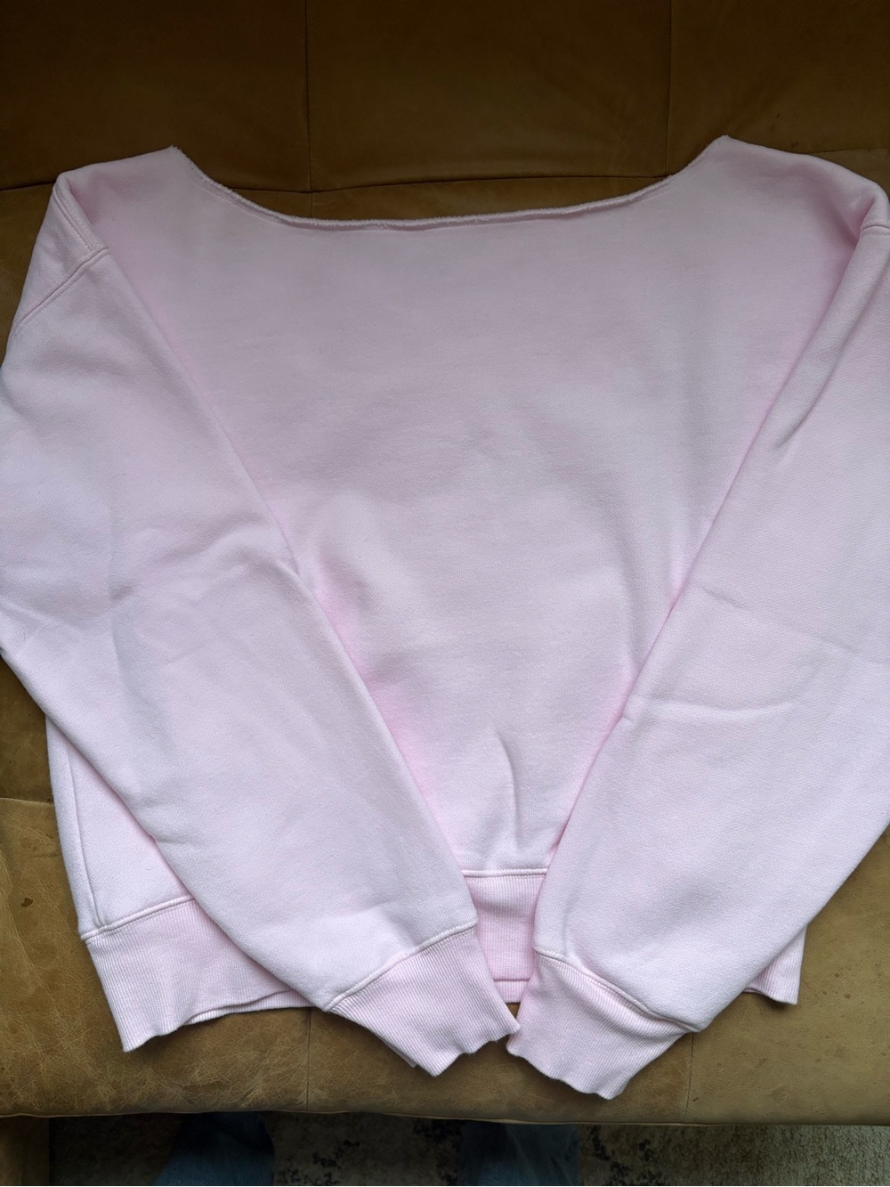 Aritzia off the shoulder Sweatfleece top
